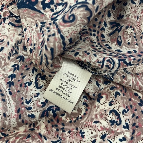 Daniel Rainn Boho Tunic Paisley Top Size M New with Tags - Picture 4 of 8